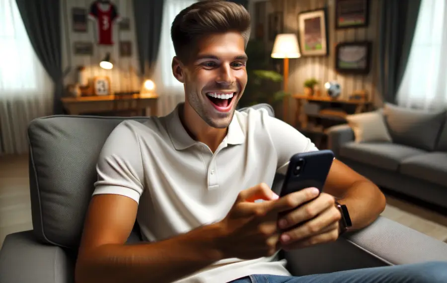 este hombre está feliz de encontrar información fiable